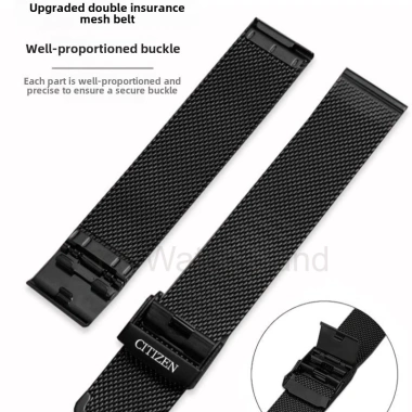 Vòng tay thép không gỉ 12-24mm cho Citizen Band Blue Angel, Sky Eagle, JY8.078, BM7.140 - Dây lưới dệt chống mài mòn, không phai màu, nam nữ, chỉ 101.998₫