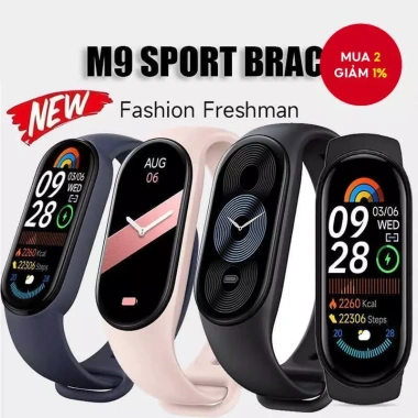 Vòng Tay Thông Minh M9 M8 M7 M6 Chống Nước Dây Thể Thao Màn Hình Đồng Hồ Thể Thao Android iOS - Giá Ưu Đãi 111k