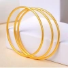 Vòng tay titan không gỉ mạ vàng 18k, thiết kế trơn bóng thanh lịch cho nữ - Giá 99.000đ 3