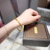 Vòng tay titan không gỉ mạ vàng 18k, thiết kế trơn bóng thanh lịch cho nữ - Giá 99.000đ 4