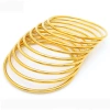 Vòng tay titan không gỉ mạ vàng 18k, thiết kế trơn bóng thanh lịch cho nữ - Giá 99.000đ 9