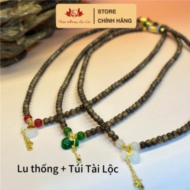 Vòng Tay Trầm Hương Charm Lư Thống 108 Hạt Phúc Lộc 6mm – Lộc Cát, Vòng Phong Thuỷ Bình An, Tài Lộc 380k