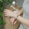 Vòng tay trầm hương nữ liên hoa ngũ hành phong thủy tài lộc, quà biếu Udum 2