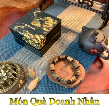 Vòng Tay Trầm Hương Sánh Chìm Trúc Bi Bảo Trầm Linh Hương Phong Thủy 8-14mm Cao Cấp Quà Tặng Nam Nữ 6