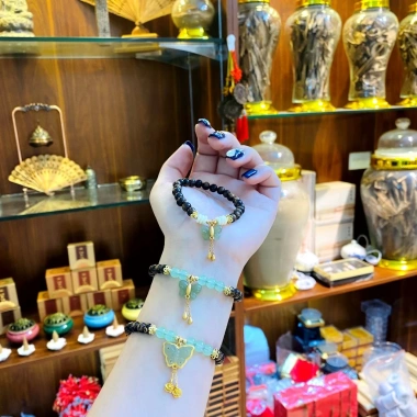 Vòng tay Trầm Hương Tốc Sánh Chìm Hồ Điệp Bọc Bạc 925 Gỗ Phong Thuỷ May Mắn Nam Nữ