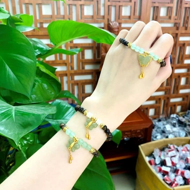 Vòng tay Trầm Hương Tốc Sánh Chìm Hồ Điệp Bọc Bạc 925 Gỗ Phong Thuỷ May Mắn Nam Nữ