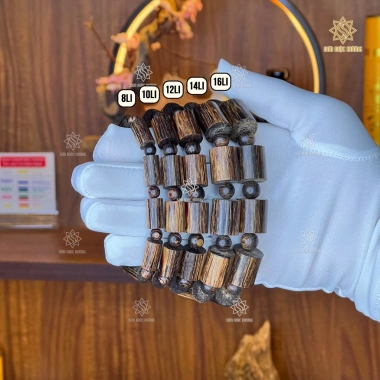 Vòng tay trầm hương trụ trúc sánh chìm Sơn Mộc Hương - phong thủy may mắn tài lộc nam nữ 940.000₫