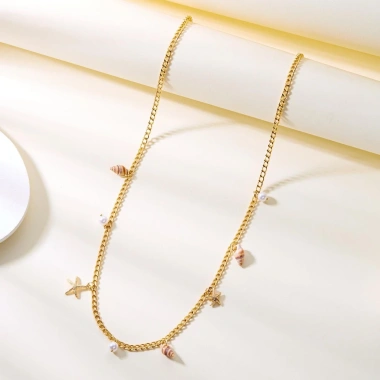 Vòng tay vỏ ốc xà cừ, vòng sao biển, mặt dây chuyền ngọc trai tua rua - 49.500₫