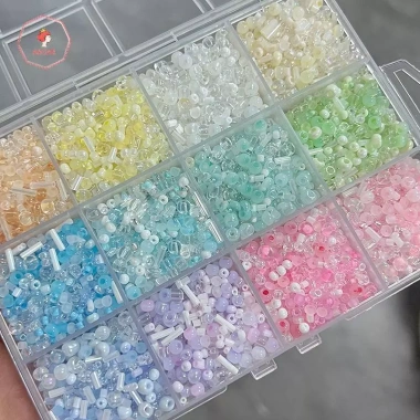 Vòng Tay & Vòng Cổ DIY lưới hạt thủy tinh hỗn hợp Handmade - Giá chỉ 41.700 VND 5