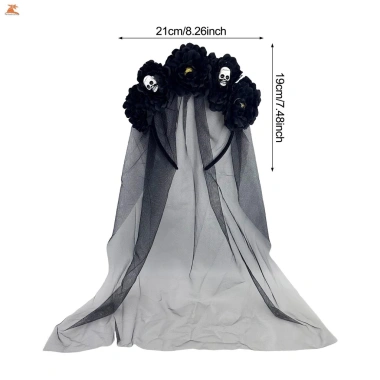 Vòng tóc xương và hoa đen cho bé gái - Phong cách Halloween, giảm 16% 2 Vòng tóc xương và hoa đen cho bé gái - Phong cách Halloween, giảm 16% 2