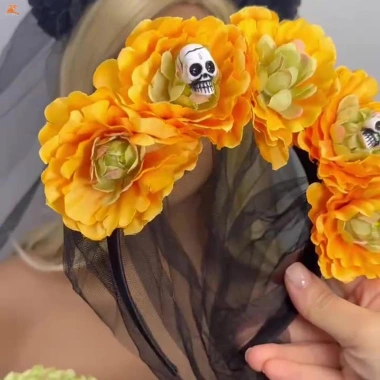 Vòng tóc xương và hoa đen cho bé gái - Phong cách Halloween, giảm 16% 8 Vòng tóc xương và hoa đen cho bé gái - Phong cách Halloween, giảm 16% 8