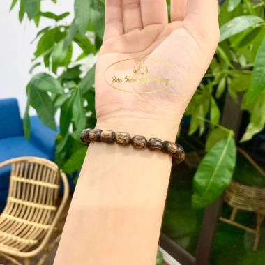 Vòng Trầm Hương Đeo Tay Phong Thủy 8-12mm Bảo Trầm Linh Hương Quảng Nam Cao Cấp Quà Nam Nữ