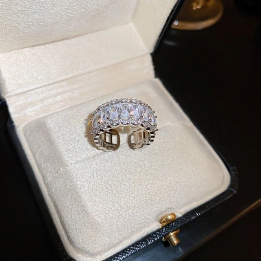 Vòng xếp chồng Pha lê Zircon điều chỉnh – Thiết kế hình học hiện đại, quà tặng nữ 6
