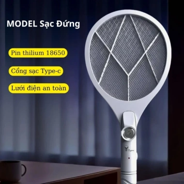Vợt bắt muỗi sạc điện RAVINE lưới 3 tầng, pin dung lượng lớn, diệt côn trùng nhanh - 79.500đ