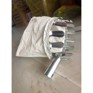 Vợt hái hoa quả inox 304 đầu nối cán dài kèm túi vải Giá chỉ 42.000đ