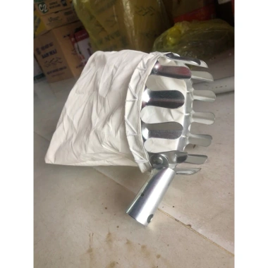 Vợt hái hoa quả inox 304 đầu nối cán dài kèm túi vải Giá chỉ 42.000đ