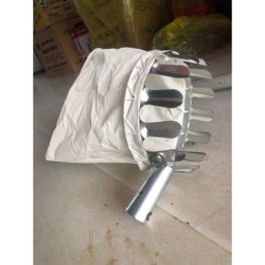 Vợt hái hoa quả inox 304 đầu nối cán dài kèm túi vải Giá chỉ 42.000đ