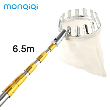 Vợt hái trái cây cao MONQIQI - Thép không gỉ, thu gọn, kèm túi vải, chỉ 65.000₫