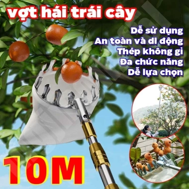 Vợt hái trái cây cao MONQIQI - Thép không gỉ, thu gọn, kèm túi vải, chỉ 65.000₫ 6 Vợt hái trái cây cao MONQIQI - Thép không gỉ, thu gọn, kèm túi vải, chỉ 65.000₫ 6