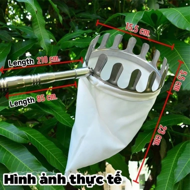 Vợt hái trái cây cao MONQIQI - Thép không gỉ, thu gọn, kèm túi vải, chỉ 65.000₫ 7 Vợt hái trái cây cao MONQIQI - Thép không gỉ, thu gọn, kèm túi vải, chỉ 65.000₫ 7
