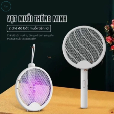 Vợt Muỗi Gấp Gọn Thông Minh 2 Trong 1 Tự Động 2 Lớp Lưới Bảo Vệ, Giá 105.000 VND 3