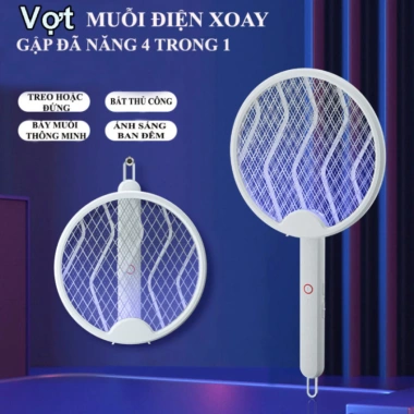 Vợt Muỗi Gấp Gọn Thông Minh 2 Trong 1 Tự Động 2 Lớp Lưới Bảo Vệ, Giá 105.000 VND 4