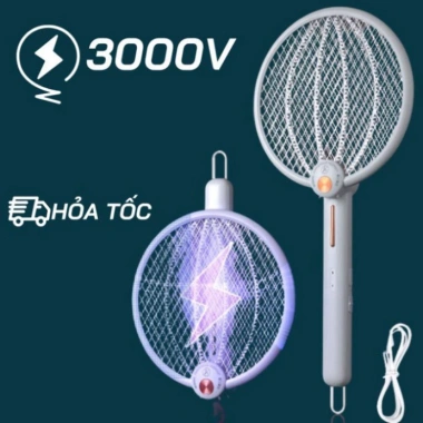 Vợt Muỗi Gấp Gọn Thông Minh 2 Trong 1 Tự Động 2 Lớp Lưới Bảo Vệ, Giá 105.000 VND 5