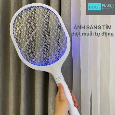 Vợt muối tích điện 2 in 1 bắt muỗi tự động, pin 2.000mAh sạc nhanh, an toàn trẻ, free ship - 99.000 VND