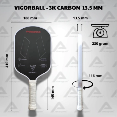 Vợt Pickleball AMASPORT 3K Carbon USAPA – Bền bỉ, phù hợp mọi đối tượng, giá 409.000₫ 2 Vợt Pickleball AMASPORT 3K Carbon USAPA – Bền bỉ, phù hợp mọi đối tượng, giá 409.000₫ 2