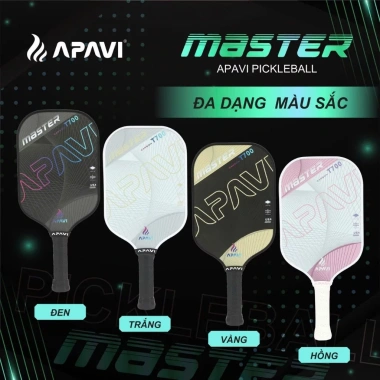 Vợt Pickleball Apavi MASTER trắng 100% Carbon T700 dày 16mm – Đánh tấn công, giảm giá 749.251 VND (90‑95% mới)