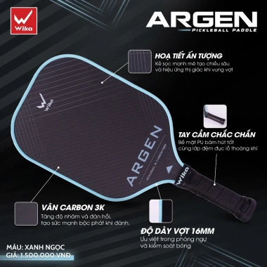 Vợt Pickleball Argen Chính Hãng Carbon 3K - Tăng Độ Nhám, Lõi Tổ Ong PP 16mm - Giá 798.000₫ 2 Vợt Pickleball Argen Chính Hãng Carbon 3K - Tăng Độ Nhám, Lõi Tổ Ong PP 16mm - Giá 798.000₫ 2