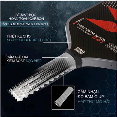 Vợt Pickleball Arronax Vortex V3 T700: Siêu nhẹ Lõi tổ ong Kiểm soát xoáy tốt 5 Vợt Pickleball Arronax Vortex V3 T700: Siêu nhẹ Lõi tổ ong Kiểm soát xoáy tốt 5