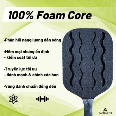 Vợt Pickleball Azgairit TrueFoam - Titanium gia cường, Carbon Fiber T700, 1,648,545₫