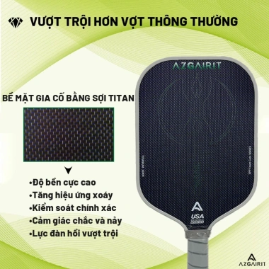 Vợt Pickleball Azgairit TrueFoam - Titanium gia cường, Carbon Fiber T700, 1,648,545₫