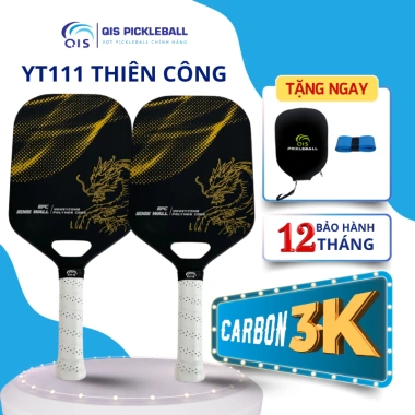 Vợt Pickleball Carbon 3K QIS YT111 Thiên Công Chính Hãng - Chuẩn USAPA, Bảo hành 12 tháng, Giá ưu đãi 1.15tr