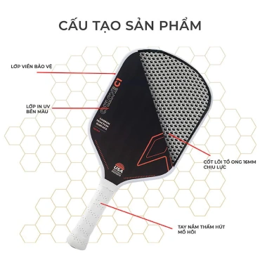 Vợt Pickleball Carbon Siêu Nhẹ PK02.2 – Giá Ưu Đãi 186.000, Suất Vượt Trội 7