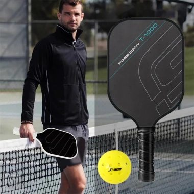Vợt Pickleball Carbon T1.000 16mm - Thi đấu trong nhà và ngoài trời, chuẩn quốc tế, tặng 1 bóng