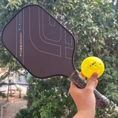 Vợt Pickleball Carbon T1.000 16mm - Thi đấu trong nhà và ngoài trời, chuẩn quốc tế, tặng 1 bóng
