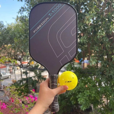 Vợt Pickleball Carbon T1.000 16mm - Thi đấu trong nhà và ngoài trời, chuẩn quốc tế, tặng 1 bóng