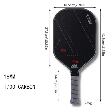 Vợt Pickleball Carbon T700 EKINGSPORT Siêu nhẹ, mặt nhám bám bóng, giá chỉ 400.000₫