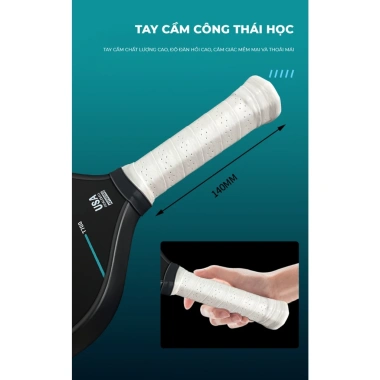 Vợt Pickleball Carbon T700 PRO PK07 - Siêu nhẹ, mặt nhám bám bóng, tốc độ chơi 7