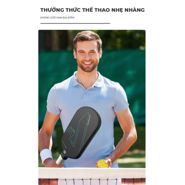 Vợt Pickleball Carbon T700 PRO PK07 - Siêu nhẹ, mặt nhám bám bóng, tốc độ chơi 8