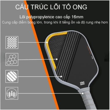 Vợt Pickleball Carbon T700 Pro – Siêu nhẹ, mặt nhám bám bóng, hiệu suất tối ưu 4