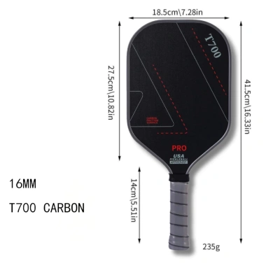 Vợt Pickleball Carbon T700 Pro – Siêu nhẹ, mặt nhám bám bóng, hiệu suất tối ưu 6