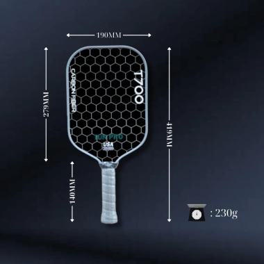Vợt Pickleball Carbon T700 Pro xanh lá 16mm - Lõi dày, mặt nhám bám bóng, siêu nhẹ 4 Vợt Pickleball Carbon T700 Pro xanh lá 16mm - Lõi dày, mặt nhám bám bóng, siêu nhẹ 4