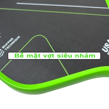 Vợt Pickleball Carbon T700 Pro xanh lá 16mm - Lõi dày, mặt nhám bám bóng, siêu nhẹ