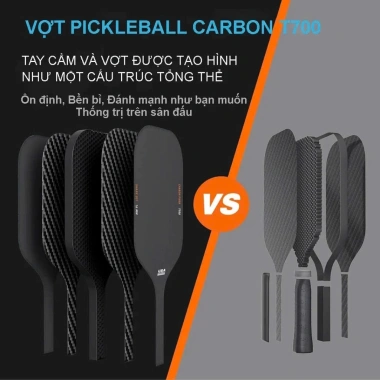 Vợt Pickleball Carbon T700 - Siêu nhẹ, mặt nhám bám bóng, giá chỉ 75.000₫