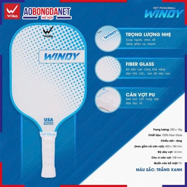 Vợt Pickleball Carbon T7.700 Wika Windy – Siêu Nhẹ, Tạo Lực Mạnh, Giá 650.000₫ 4 Vợt Pickleball Carbon T7.700 Wika Windy – Siêu Nhẹ, Tạo Lực Mạnh, Giá 650.000₫ 4