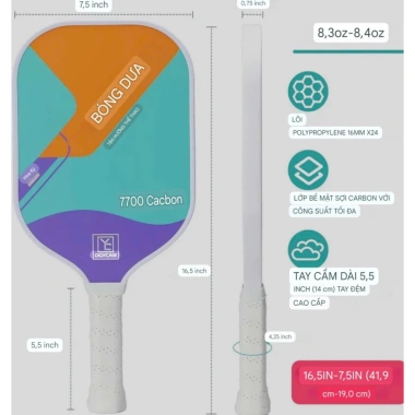 Vợt Pickleball DGYCASI Carbon T700 16mm - Sức mạnh, kiểm soát, giá 505.000₫