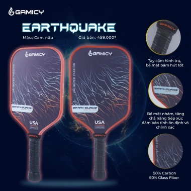 Vợt Pickleball Earthquake Panther sợi carbon kết hợp thủy tinh nhẹ 389.000 VNĐ